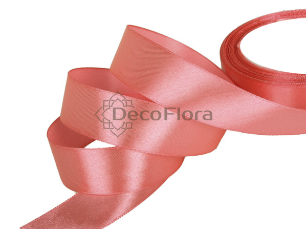Лента атласная 4cm*20м - 053 - тёмно-коралловый